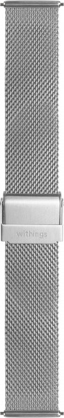Withings Mesh-Looparmband, 18mm, Steel und Scanwatch, Silver