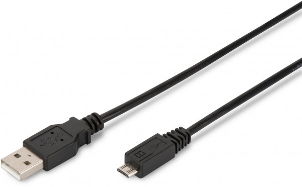 ASSMANN USB 2.0 Kabel Typ A-mikro B 3.0m USB 2.0 sw.