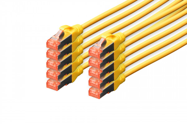 DIGITUS CAT 6 S-FTP Patchk. Cu, LSZH AWG 27/7, 3 m, 10er, GE