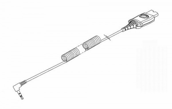 Poly Adapterkabel, 3,5mm Klinke/QD mit Rufannahme für Alcatel