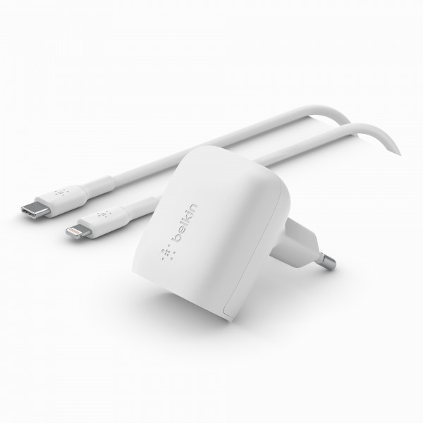 Belkin Dual 20W USB-C Ladegerät incl. Lightning, weiß