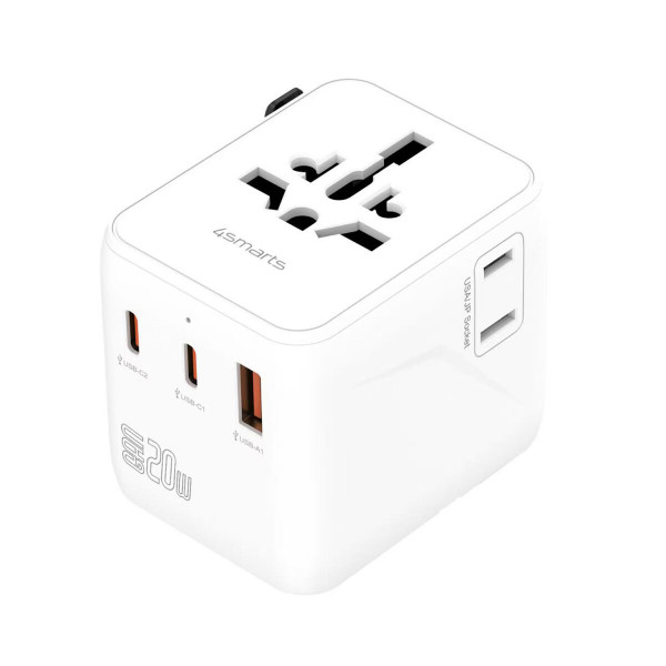 4smarts Weltreiseadapter Nomad 20W 2C+1A, weiß