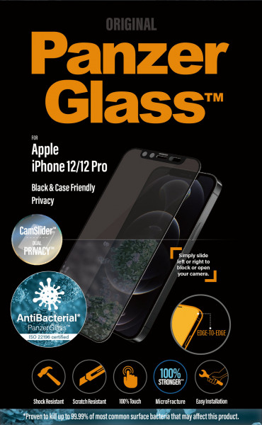 PanzerGlass E2E iPhone 12/12 Pro CF CamSlider Privacy Antibakt