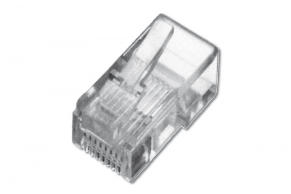 DIGITUS Modularstecker, für Flachbandkabel, 6P6C