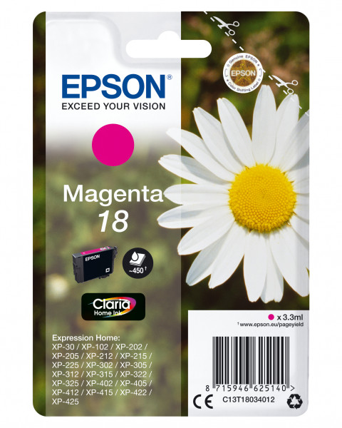 Epson Tintenpatrone 18 Magenta (3,3ml)