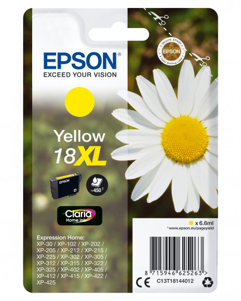 Epson Tintenpatrone 18XL Gelb (6,6ml)