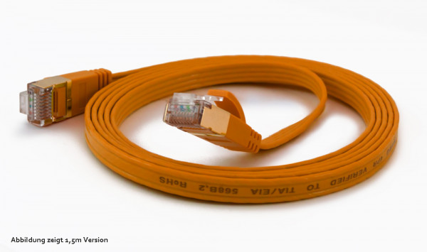 wantecWire Patchkabel CAT6A extraflach FTP orange 3,0m