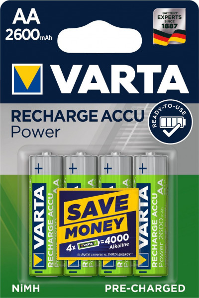 VARTA RECHARGE ACCU Power AA 2600mAh Blister 4