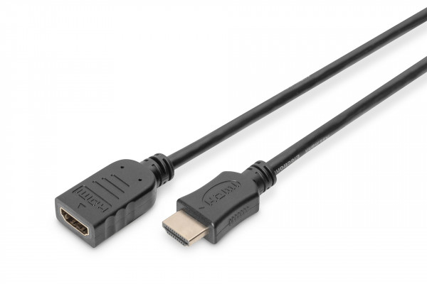 ASSMANN HDMI Verlängerung Typ A 5.0m Full HD 60p gold sw.