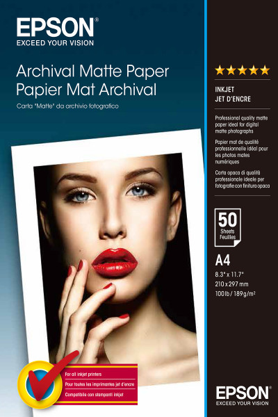 Epson Archivpapier matt C13S041342 (A4-50 Blatt)