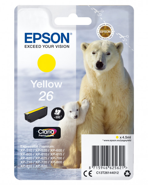 Epson Tintenpatrone 26 Gelb (4,5ml)