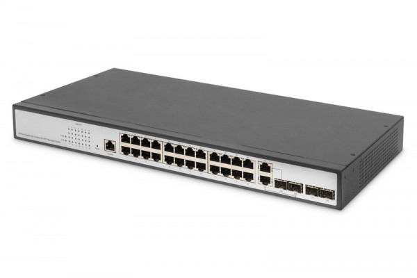 DIGITUS 24-Port Gigabit Layer 2 Switch 24-port + 2 combo