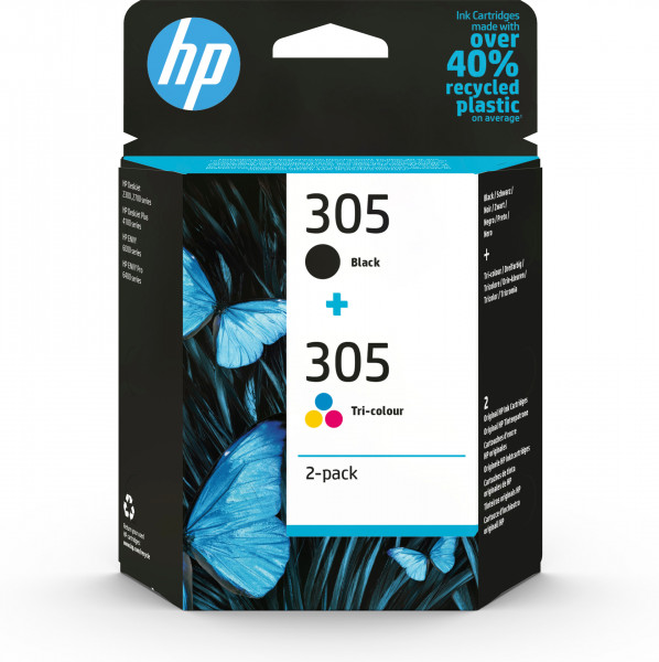 HP 305 2er-Pack Cyan/Magenta/Gelb/Schw. Orig. Druckerpatrone