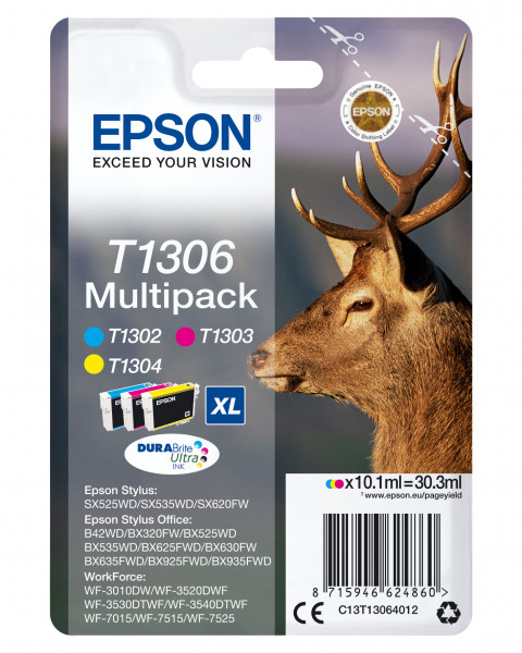 Epson Tintenpatronen Multipack T130 (3 Farben)