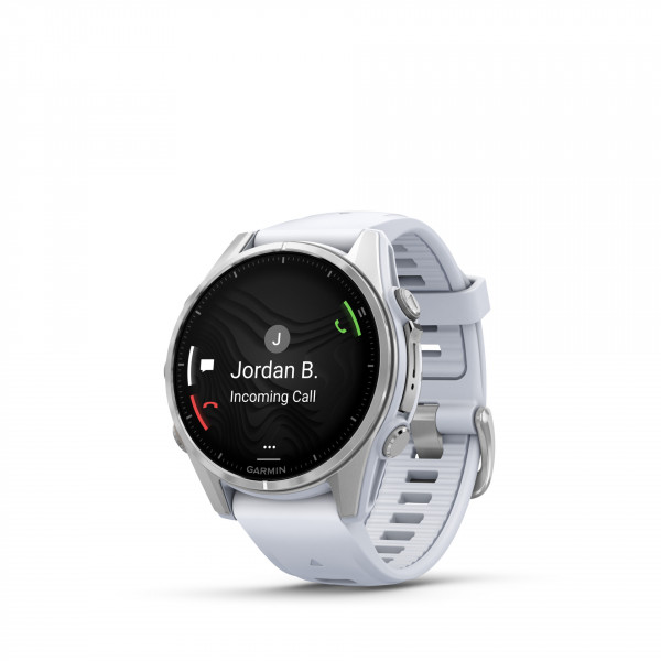 Garmin FENIX 8 - 43 mm AMOLED Steinweiss/Silber