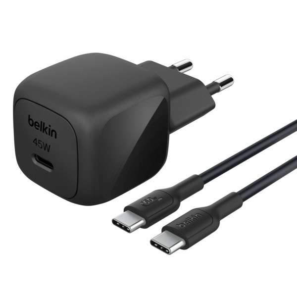 Belkin 45W USB-C Ladegerät PD u. PPS inkl.USB-C Kabel 1m,black