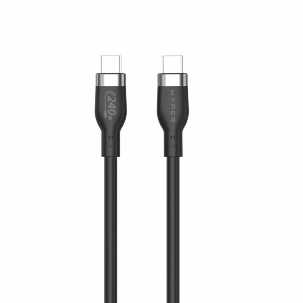 Hyper 2M Silicone 240W USB-C Charging Cable, Black