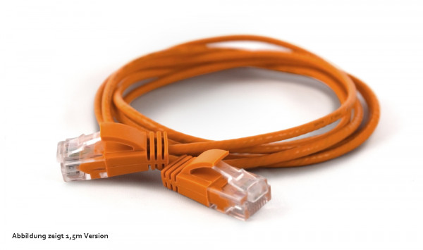 wantecWire Patchkabel CAT6A (rund 2,8mm) UTP orange 0,50m