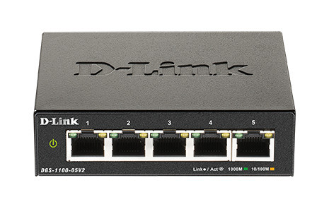 D-Link DGS-1100-05V2 5-Port Gigabit Smart Switch