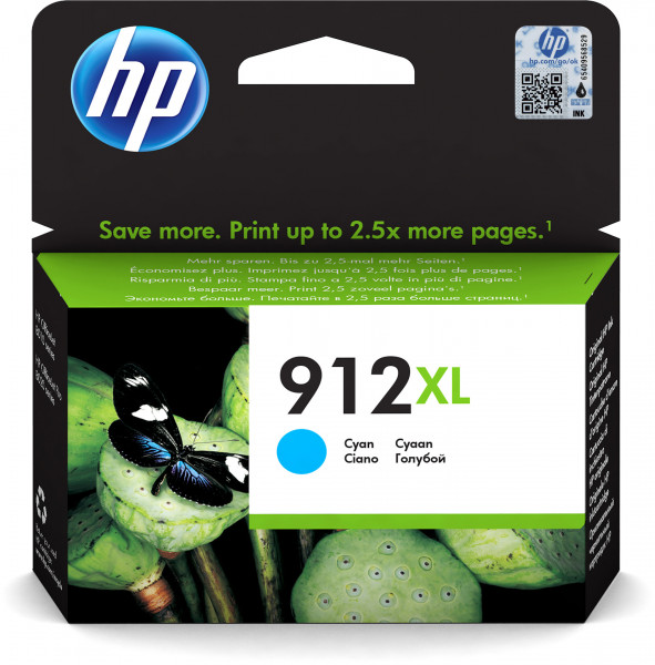 HP Tintenpatrone Nr. 912XL 3YL81AE Cyan (ca. 825 Seiten)