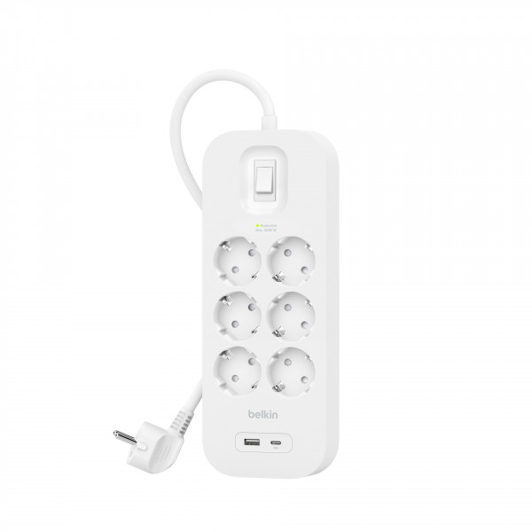 Belkin Steckdosenleiste 6-Fach, 18W 2m Kabel