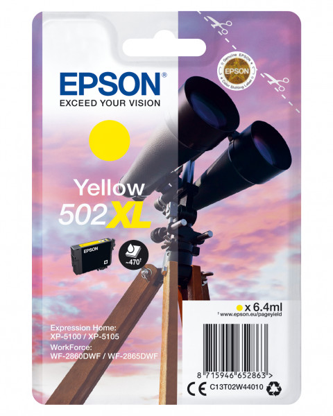 Epson Tintenpatrone 502XL Gelb (6,4ml)