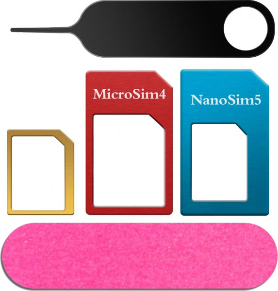 felixx SIM Adapter - microSIM NanoSIM 5-in-1 SET