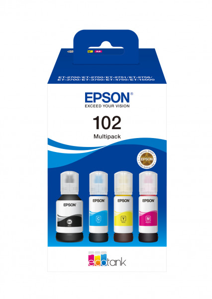 Epson Tintenflaschen Multipack 102 (4 Farben) Ecotank