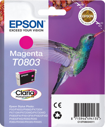 Epson Tintenpatrone T0803 Magenta (7ml)