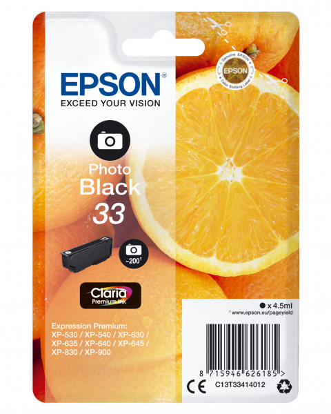 Epson Tintenpatrone 33 Schwarz (4,5ml)