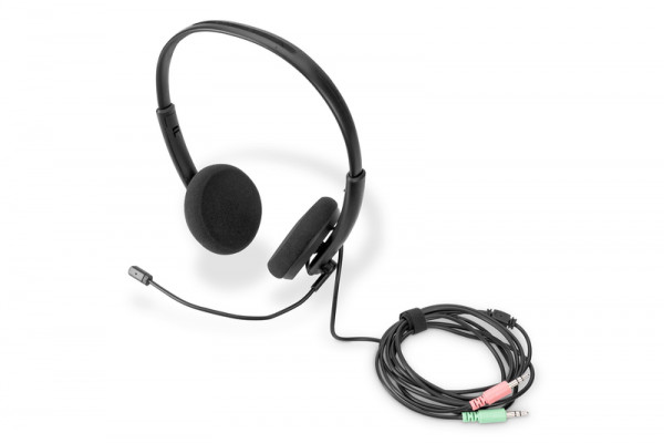 DIGITUS On Ear Office Headset mit Geräuschreduzierung, 3,5 mm