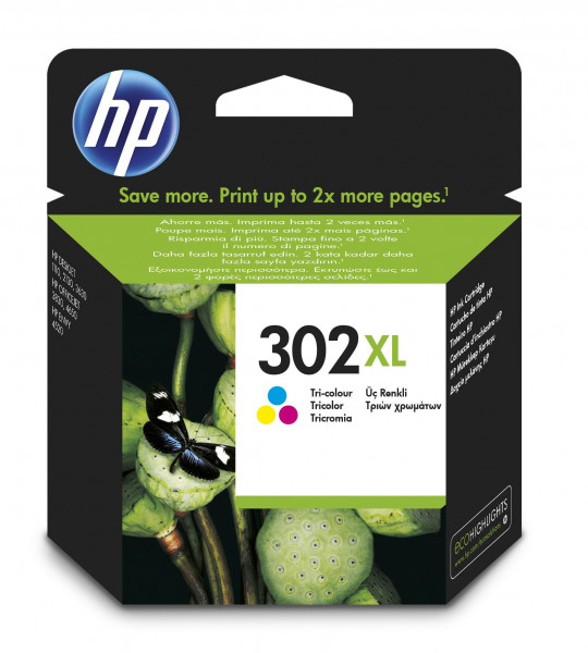HP Tintenpatrone Nr. 302XL F6U67AE 3-farbig (ca. 300 Seiten)