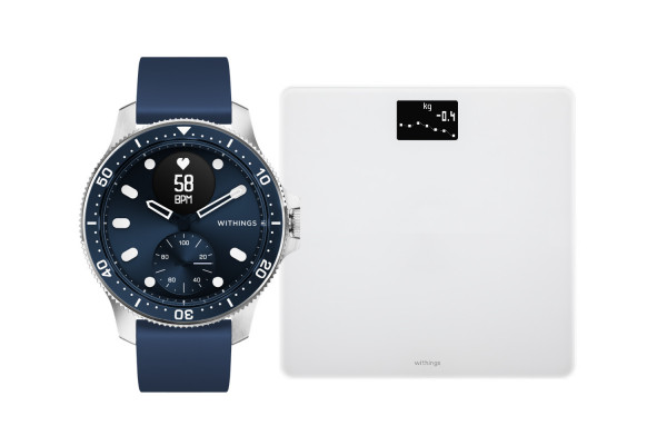 Withings ScanWatch HORIZON, 43mm blue + Body (white)