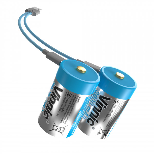 Vinnic Rechargeable Akku C USB Type-C, 2pcs
