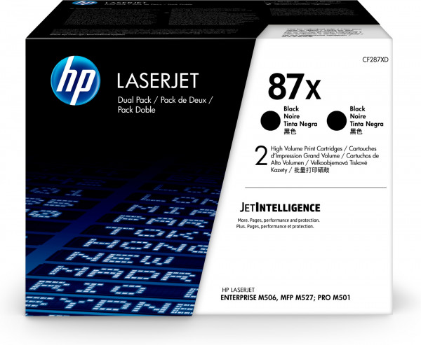 HP 87X 2er-Pack Schwarz Original LaserJet Tonerkartuschen