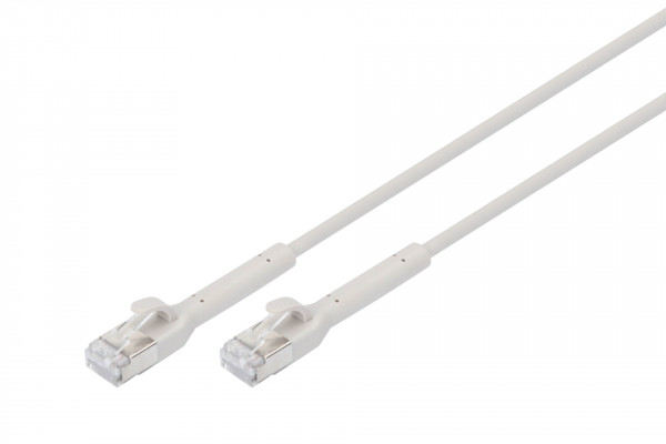 DIGITUS CAT 6A F-FTP abwinkelb. Patchkabel, CU, 5 m, grau