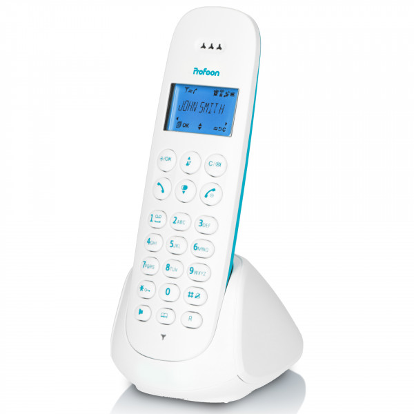 PROFOON PDX-300BW - DECT-Telefon mit 1 Mobilteil, blau