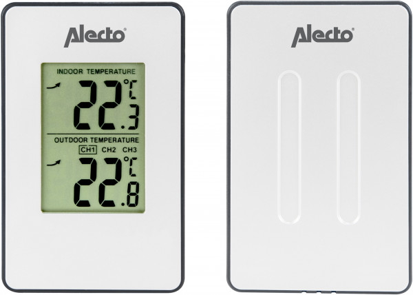 Alecto WS-1050 Wetterstation mit Außensensor (Weiß)
