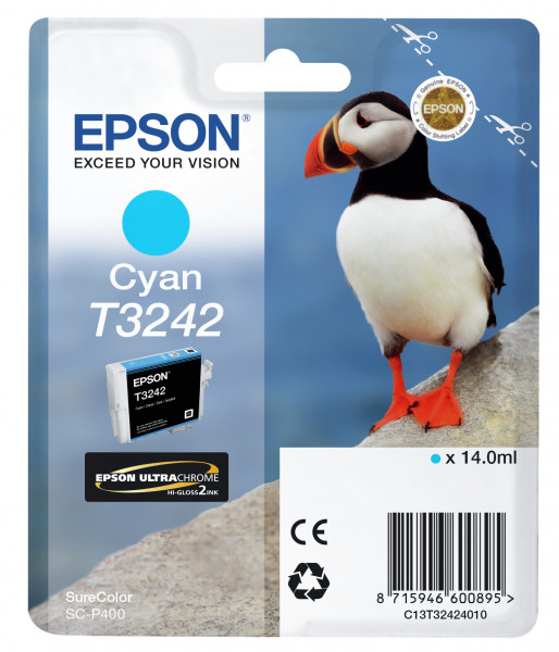 Epson Tintenpatrone T3242 Cyan (14,0ml)