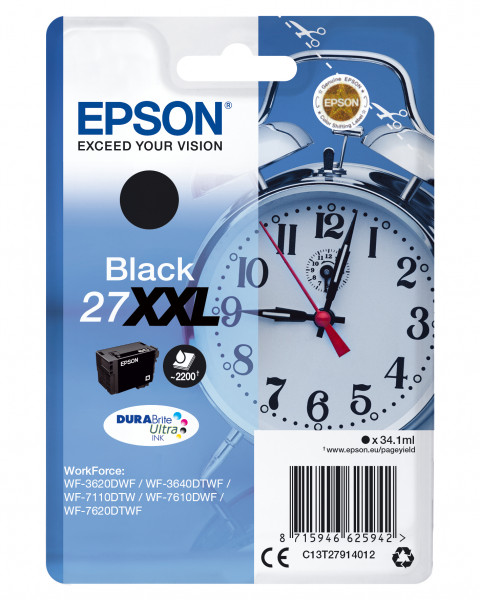 Epson Tintenpatrone 27XXL Schwarz (10,4ml)