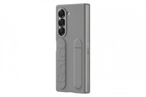 Samsung Silicone Stand Case with Strap für Galaxy Fold6, Grau