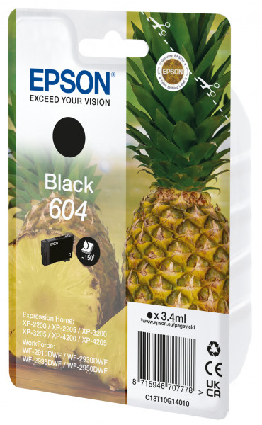 Epson Tintenpatrone 604 Schwarz (3,4ml)