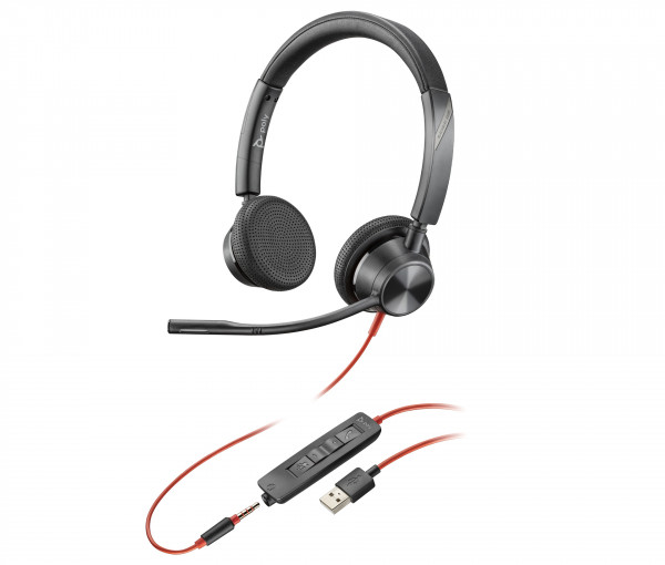 Poly Headset Blackwire C3325 binaural USB-A & 3,5 mm