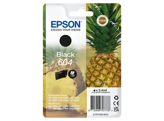 Epson Tintenpatrone 604 Schwarz (3,4ml)