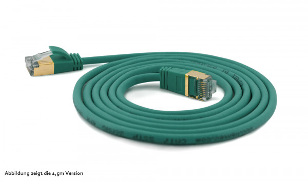 wantecWire Patchkabel CAT7 extradünn SSTP grün 0,25m