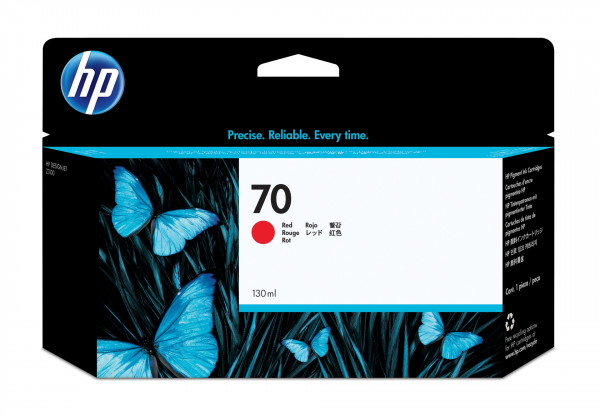 HP 70 Rot DesignJet Druckerpatrone, 130 ml