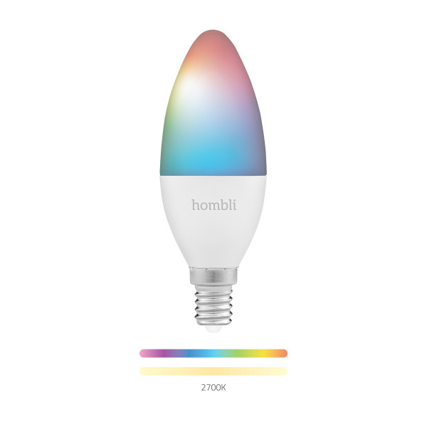 Hombli smarte Glühbirne, 4,5W, E14, RGB, CCT, 1+1 Promo Pack