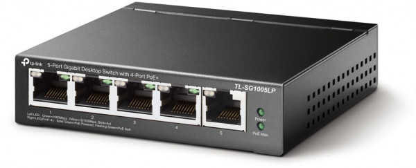 TP-Link TL-SG1005LP 5-Port Gigabit (4x PoE+) L2 Smart Switch