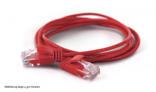 wantecWire Patchkabel CAT6A (rund 2,8mm) UTP rot 2,0m