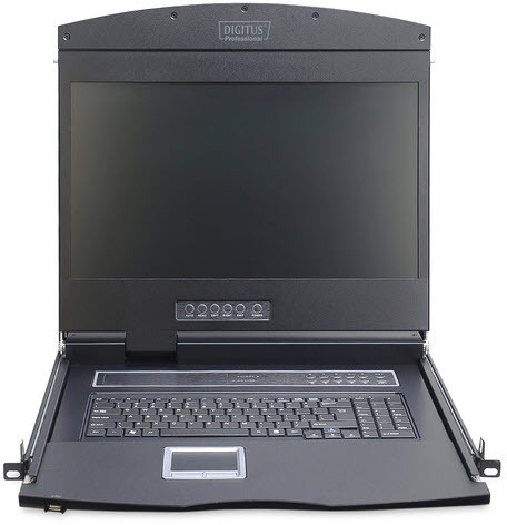 DIGITUS Prof.Mod.Konsole19" TFT 8-Port Cat.5 KVM TP dtsch.